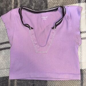Urban Outfitters Out From Under Go for Gold Short Sleeve Top in Purple Size XS/S